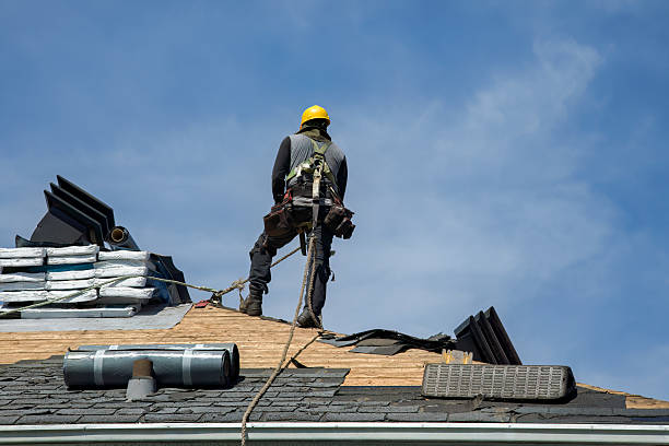 Professional Roofing technician working in Janesville, CA